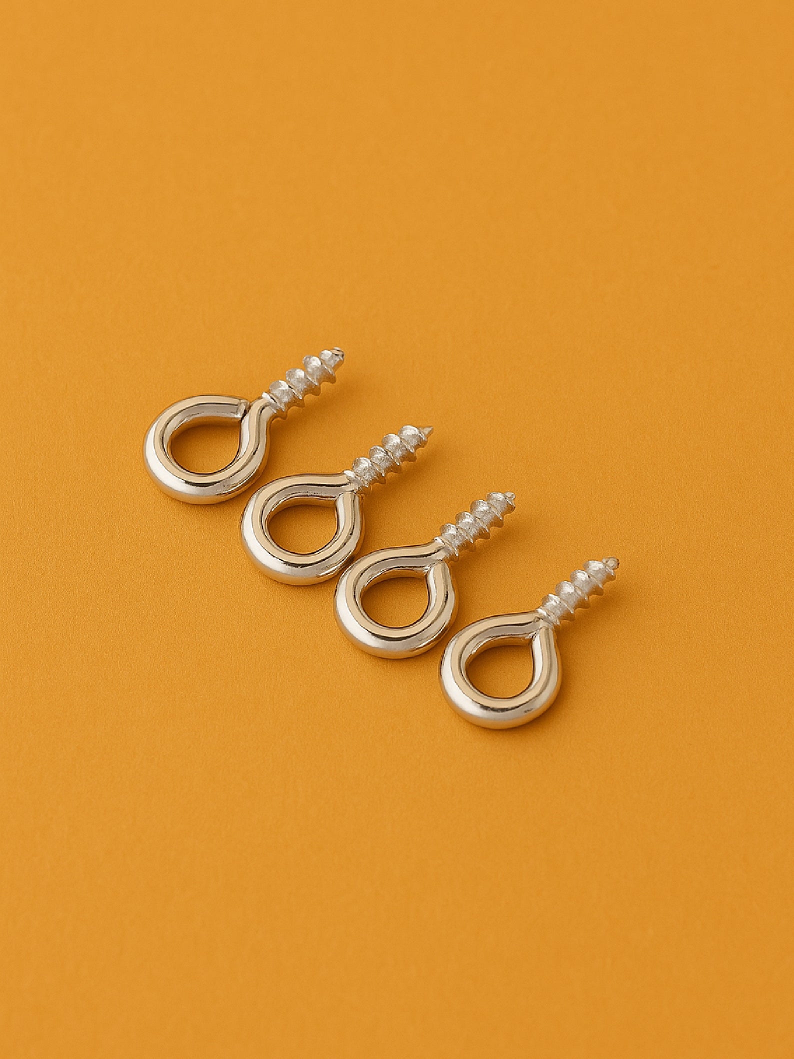 18k Gold Plated Brass Mini Eye Pins 4x8 mm (10pcs)